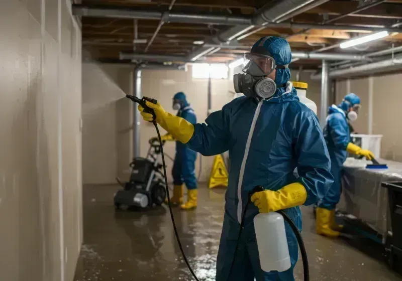 Basement Sanitization and Antimicrobial Treatment process in Vinings, GA