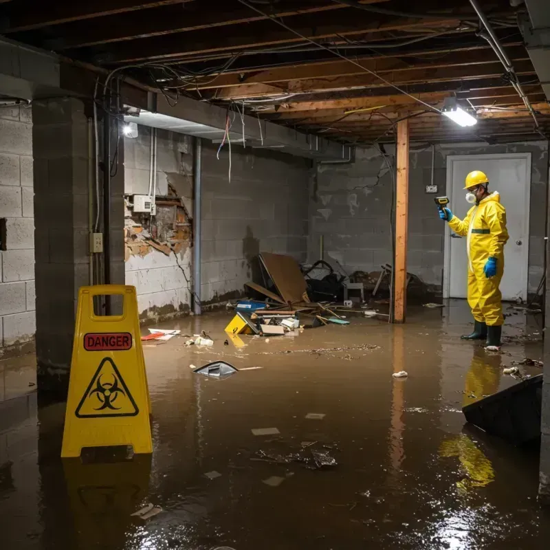 Flooded Basement Electrical Hazard in Vinings, GA Property